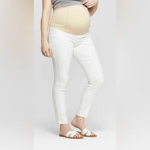Isabel Maternity by Ingrid & Isabel Crossover Panel White Skinny Jeans Size 0/25
